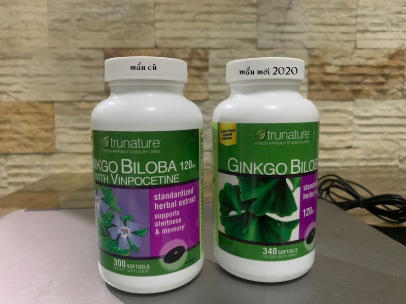 Viên uống bổ não Gingo Biloba Trunature 120mg 340 viên của Mỹ mẩu mới 2020